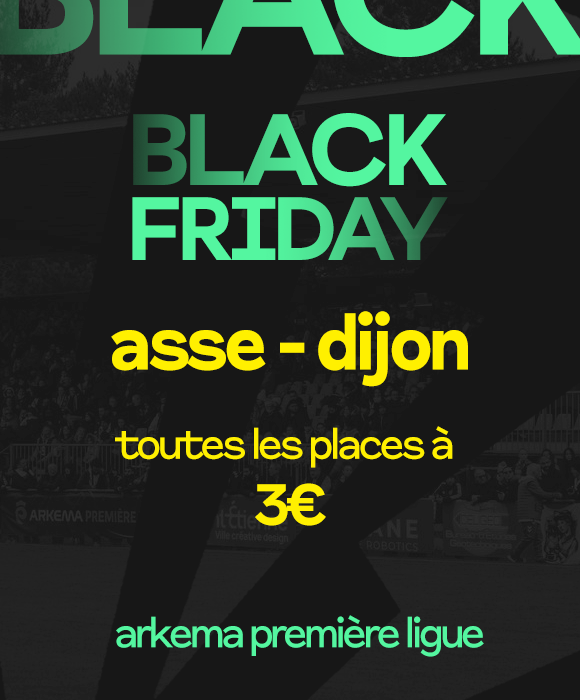 <p><span class="ql-size-large">Tarif réduit pour la rencontre des</span><strong class="ql-size-large"> Vertes face à Dijon le 20 décembre </strong><span class="ql-size-large">👨‍👩‍👧‍👦 (3€ au lieu de 5€)</span></p><p>Venez nombreux encourager les Vertes !</p>